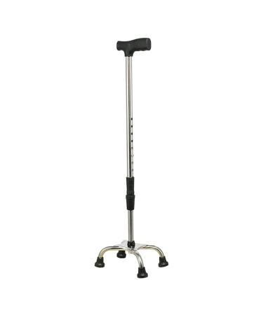 Safety Crutches Non-Slip Crutches Adjustable Elderly Walking Sticks with 4-Pin Base Canes Thickened Stainless Steel Walking Cane Comfortable Independence S 4-leg Crutch