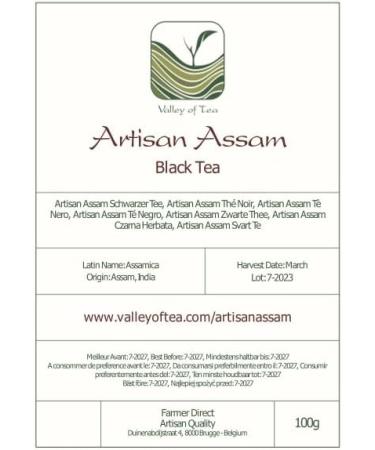 Assam Black Tea from India - Artisan Big Leaf Golden Quality - 100g - Buy Online on GoSupps.com