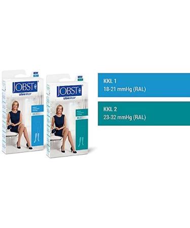 Jobst Ultra Sheer Thigh Compression Stockings - Size VI Black Open Tip Breathable & Glossy Design - Buy Online on GoSupps.com