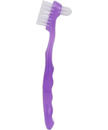 Ververt Touch Denture Brush - Portable Cleaning Brush for False Teeth | Ideal for the Elderly | Gift for Travel | Effective Plaque & Dirt Removal - Purple - Buy Online on GoSupps.com