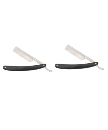 Minkissy 2st men's razor m quinas de afeitar para hombres men's razor razor for the men's shaver hairdresser shaving razor barturaser hand razor for men old fashioned wooden handle