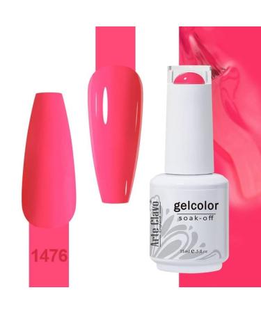 ArteClavo Soak Off UV LED Gel Nail Polish Hybrid Varnish 99Colors Nail Art Charm Manicure Semi-Permanent Base Top Coat Nails Gel - (Color: 1476)