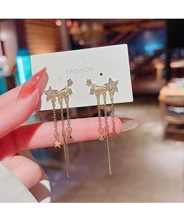 Earrings for Women Ladies Earrings Fashion Elegant Women's Tassel Pendant Star Earrings Pendant Earrings Party Banquet Jewelry Fashion Earrings Earrings for Women - Buy Online on GoSupps.com