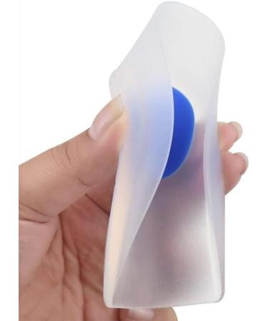 Premium Silicone Heel Cups for Pain Relief & Shock Absorption | Men s Inserts for Heel Spurs | Large Transparent Blue Core - Buy Online on GoSupps.com