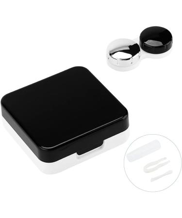 Semme Black Contact Lens Container Kit - Eye Care Holder with Mirror for Travel & Maintenance - Buy Online on GoSupps.com