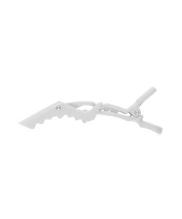 RIBONI 10 pcs Alligator Hair Clips for Styling Sectioning Non-slip Grip Clips Durable Women Professional Plastic Salon Hairclip Double-Hinged Design DIY Accessories Hairpins White white 1 count (Pack of 10)