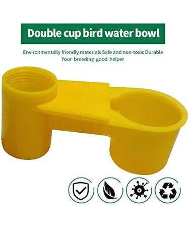 Lucky Farm 10 Pcs Birds Waterer Cups Soda Pop Water Bottle Drinker Spring Quail Dove Chicken Pigeon Drinking Bowl (Yellow) - Buy Online on GoSupps.com