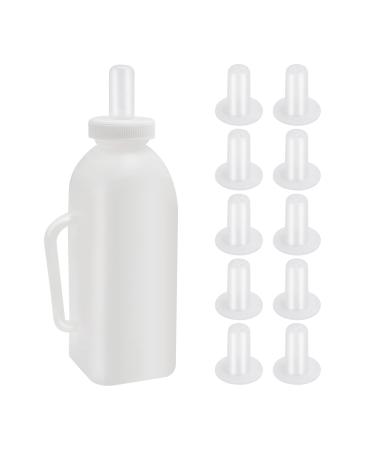 2000ML Animal Feeding Bottle with 10 Nipples Lamb Nursing Bottle Feeding Goat Milk Bottle Calf Milk Feeder Bottle for Sheep Lambs Piglets