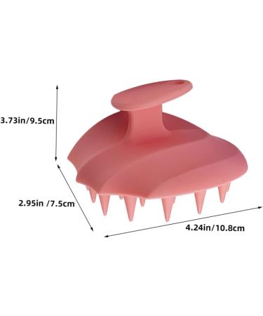 Orfofe Silicone Massage & Shampoo Brush - Pet Brush & Scalp Care Comb for Small Hair - Pink Pebble Gel - Buy Online on GoSupps.com