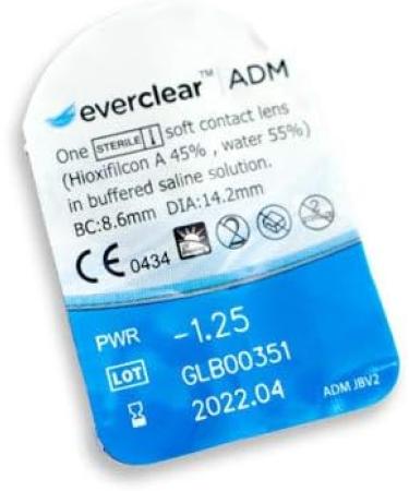 Everclear ADM Daily Soft Lenses - 30 Pack - BC 8.6 DIA 14.2 -9.50 Diopters - International Shipping - Buy Online on GoSupps.com
