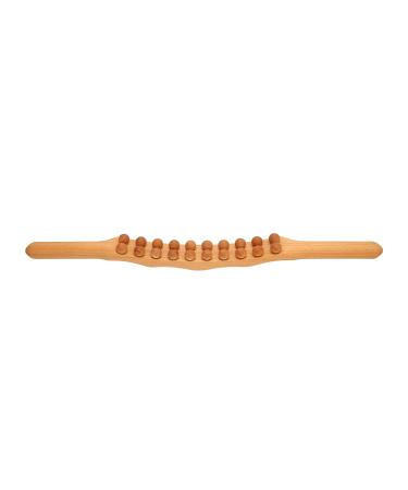 Body Gua Sha Stick - Anggrek Muscle Relaxing Massage Bar with 20 Pearls for Whole Body Relief | Wood Scraping Aid for Back Belly & Shoulders - Buy Online on GoSupps.com