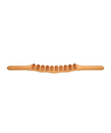 Gua Sha Stick Labor-saving Muscle Relaxing Burr-free Body Scraping Stick 20 Beads for Neck and Abdomen