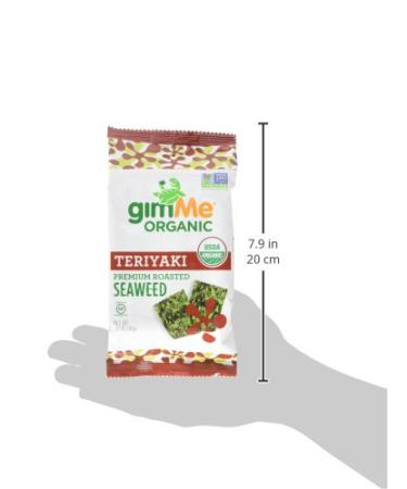 gimMe Snacks Organic Teriyaki Seaweed (12-Pack) | Healthy, Non-GMO, Gluten-Free Snack | Perfect for Kids & Adults - Buy Online on GoSupps.com
