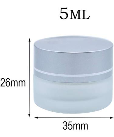 Kingyh 6-Piece Mattlas Cream Can Set - 5ml Mini Glass Containers with Screw Caps for Travel & Home Storage | Perfect for Cosmetics Creams Lotions Oils & Powders - Matte White - Buy Online on GoSupps.com