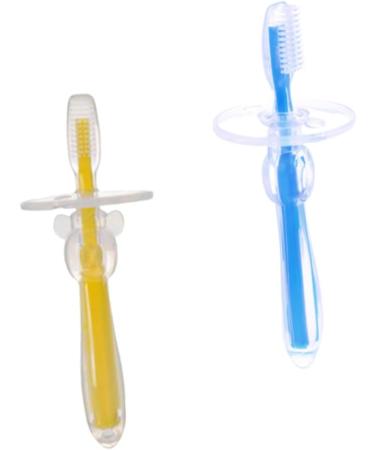 Frcolor 4-Piece Silicone Training Toothbrush Set & Teething Toy for Babies | Soft Safe Earth Tone Baby Care Essentials - Buy Online on GoSupps.com