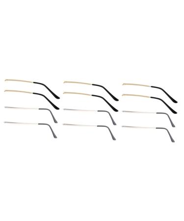 Lurrose 6 pairs of glasses legs screwdriver glasses arm glasses compartment armor spectacle bend replacement brass replacement bracket sunglasses sunglasses Temple Glass men and women different colors x 3 pieces 20x16cmx3pcs