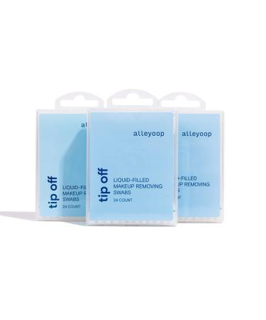 Alleyoop Tip Off Liquid-Filled Makeup Removing Swabs - 3-Pack x 24 Count | Aloe Vera for Calming and Soothing Skin - Buy Online on GoSupps.com