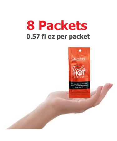 8 Pack - Truly Hot Bronzer Tingle Tanning Lotion for Tanning Beds - 0.57oz Packets - Buy Online on GoSupps.com