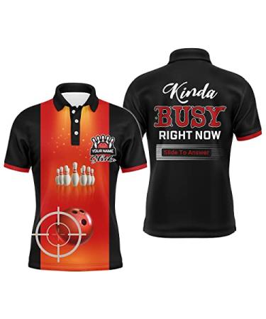 ChipteeAmz Custom Bowling Shirt for Men, Funny Bowling Polo for Men Bowlers, Personalized Bowling Team Jersey Short Sleeve Style 10