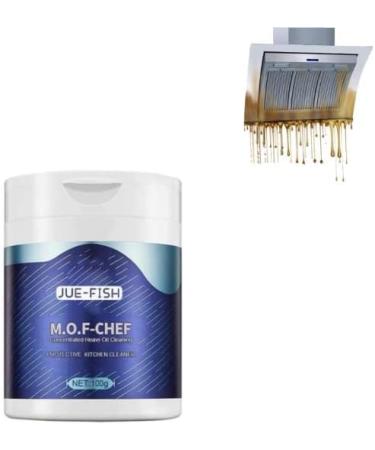 Mof Chef Cleaner Powder Oil Pollution Cleaning Powder Mof Chef Protective Kitchen Cleaner Foaming Heavy Oil Stain Cleaner All Purpose Cleaner Powder For Pots Grill (1pc)