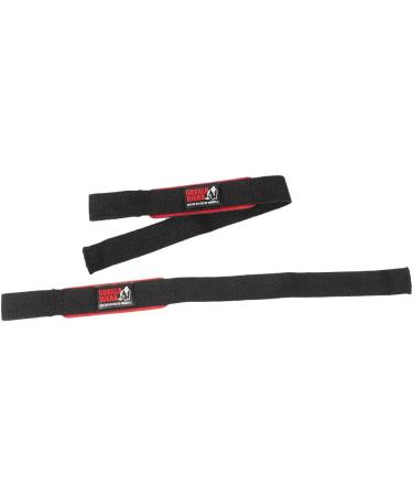 Gorilla Wear Padded Lifting Straps - Black - Premium Bodybuilding & Fitness Accessory - One Size - Black/Red/White - International Shipping Available - Buy Online on GoSupps.com