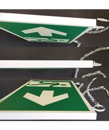 Notlok Safety Work Emergency Exit Sign - Illuminating PVC Plate | DIN 7010 DIN 67510 | Double-Sided Escape Path Sign (20x38 cm) - International Shipping Available - Buy Online on GoSupps.com