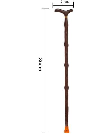 WoodeWalking Sticks Elderly Walking Stick Solid Wood Cane WoodeCrutch T- handle Moderate Curvature Implied Auspicious Length 86cm CaBe Tr Run forward - Buy Online on GoSupps.com