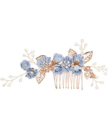 POPETPOP Wedding Hair Comb Bridal Headpiece: Bridal Hair Comb Hair Side Comb Wedding Hair Clip Hair Barrette for Bride Bridesmaid Wedding Dress Accessories Blue - Buy Online on GoSupps.com