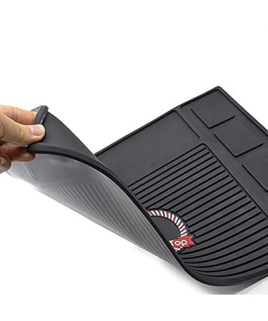Barber Tools Organizer Mat | Flexible Anti-Slip Magnetic Pad for Clippers | Black Magnet Strip Station Pad for Hairstylist - Buy Online on GoSupps.com