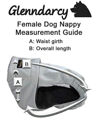 Glenndarcy Female Dog Diapers - XL Waterproof Cloth with 2 Washable Pads | Daisy Design - Buy Online on GoSupps.com