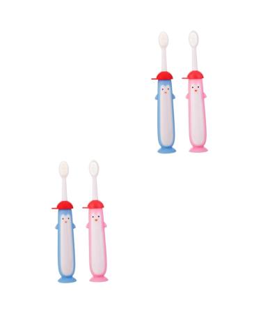 Minkissy 4 pieces toothbrush mouth cleaning brush bite toys for babies training brush massage children's needs household products for children travel pp