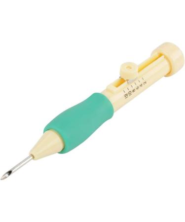 Punch Needle Embroidery Set with 3 Sizes Needle Pen Kit - DIY Craft Tool for Sewing, Knitting - Yellow + Green - Buy Online on GoSupps.com
