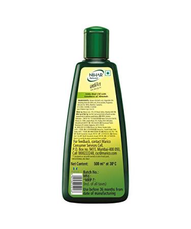 Nihar Naturals Shanti Badam Amla Hair Oil - 500ml | Nourishing & Strengthening Hair Oil for All Hair Types - Buy Online - Buy Online on GoSupps.com