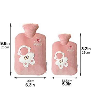 Small Astronaut Heat Bottle with Cover | Cute Portable Plush Hot Water Bag | 1000ml Warm Pink for Pain Relief & Cold Therapy - Buy Online on GoSupps.com