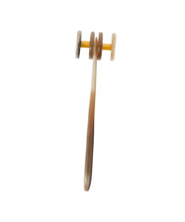 Minkissy 1 x four-wheel massager beauty body care set body massage hand massage roller wood face massage roller Guasha-Schaber massager handheld back massage horn