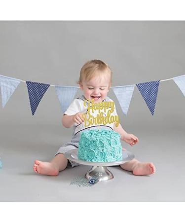 Happy Birthday Cake Topper Decoration - Gold Glitter Birthday Cake Topper Decoration Supplies Photo Booth Props (Happy Birthday Cake Topper Decoration) - Buy Online on GoSupps.com