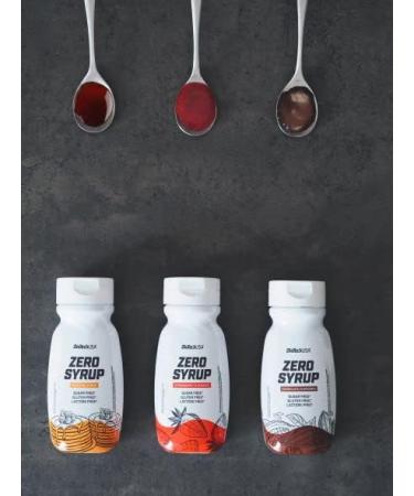 BioTechUSA Zero Syrup Sugar & Fat Free Sweetener Syrup 320 ml Strawberry - Buy Online on GoSupps.com