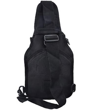 Qcute Tactical Backpack - Waterproof Military Crossbody Molle Sling Chest Bag - Black - Buy Online on GoSupps.com