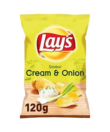 LAY'S - Cream and Onion Chips 120G - Pack of 4 - Special Offer