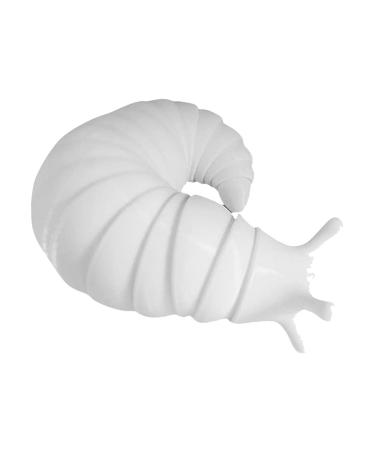 3D Flexible Slugs Fidgets Sensory Toy Articulated Slug Fidgets Toy for Kids and Adults Funny Relieves Stress and Anxiety Hand Squeeze Toy White