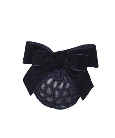 JIHUOO Women's Hair Net & Bow Clip - Stylish Hair Accessories for Stewardess Banks & Hotels - Elegant Black - Buy Online on GoSupps.com