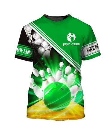 Customized Bowling Shirt, Men's Bowling Red Shirts, Customized Name Bowling Pattern Shirt, Gift for Men, Women Style 5