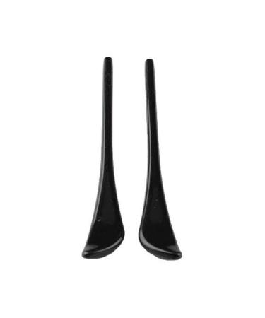 VekkEr Replacement for Eyeglass Temples 2 Pairs of Eyeglass End Tips Replacement Ear Plugs Tube for Thin Metal Eyeglass Temples Black