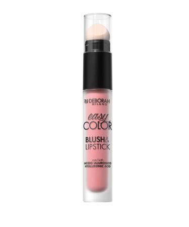 DEBORAH Deborah Milano Easy Color Blush & Lipstick 01 Pink Crush with Hyaluronic Acid and Sweet Almond Oil Intense and Long-Lasting Colour on Cheeks and Lips 30 ml