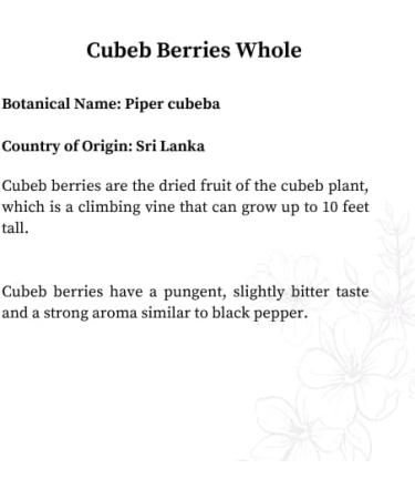 Cubeb Berries Whole (114 G) - Buy Online on GoSupps.com