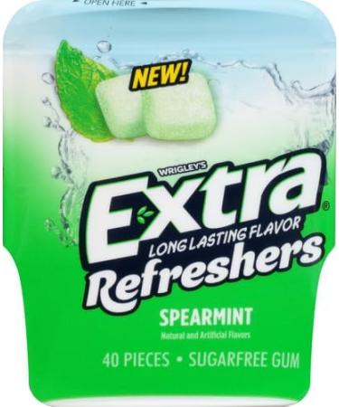 Wrigleys Extra Refreshers Spearmint Sugar Free Chewing Gum 40 Piece Tub - Buy Online on GoSupps.com