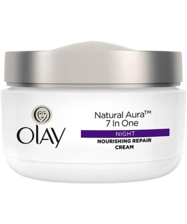 OLAY NATURAL WHITE 7 IN ONE NIGHT NOURISHING REPAIR CREAM 50 GM - Buy Online on GoSupps.com