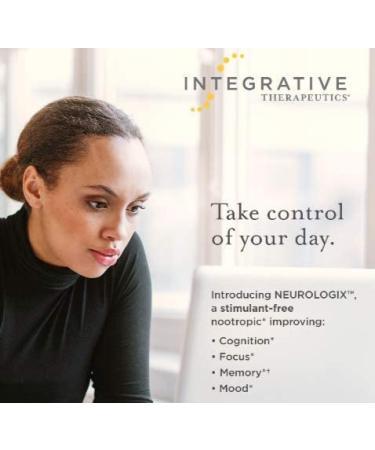 Integrative Therapeutics Neurologix Nootropic - 120 Capsules | Supports Concentration, Focus & Cognitive Function | Non-Stimulant Formula with Neumentix, Citicoline, Saffron & B6 - Buy Online on GoSupps.com