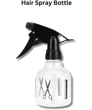 Hair Spray Bottle 0.35L Clear Water Spraying Bottle Ideal for Barbers and Hair Stylists Perfect Travel Essentials Salon Grade Water Bottle - Buy Online on GoSupps.com