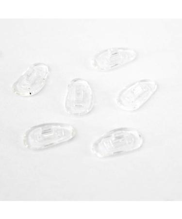 15mm D-shaped soft silicone nose pads for eyeglasses sunglasses and glasses (10 pairs)